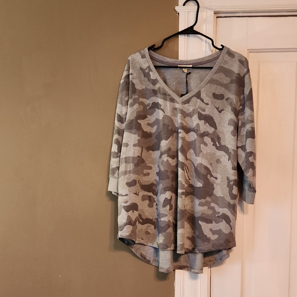 NWT Jane and Delancey Brown Tan Relaxed Blouse